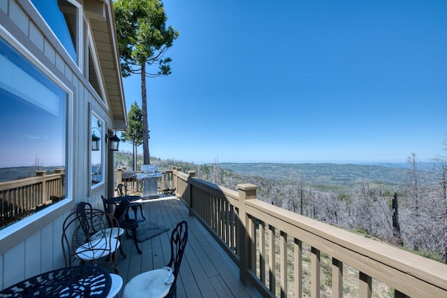 39722 Crest Point Ln, Shaver Lake, CA 93664 - wooden deck with grilling area