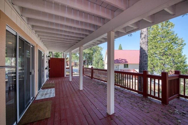 view of wooden deck