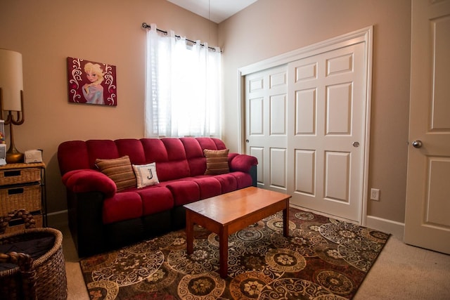 view of carpeted living room