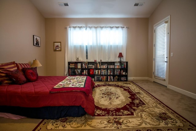 bedroom featuring carpet flooring