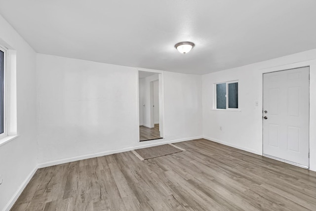 empty room featuring light hardwood / wood-style flooring