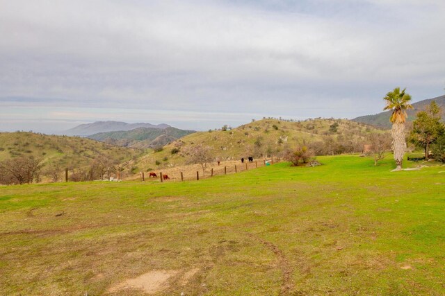 view of mountain feature featuring a rural view