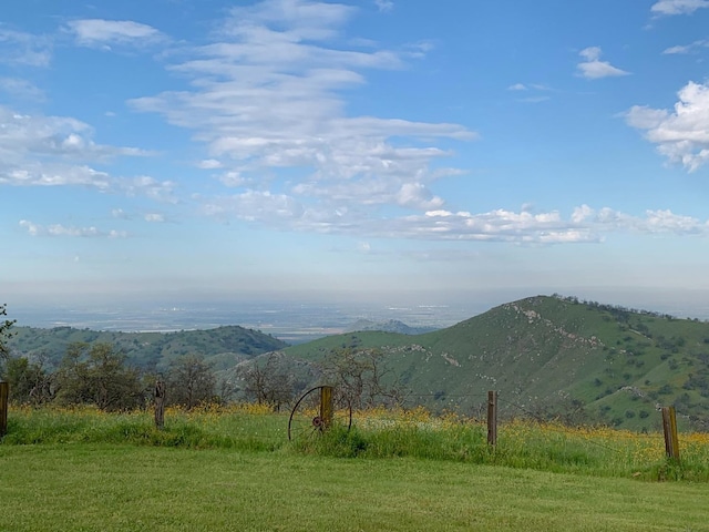 view of mountain feature featuring a rural view