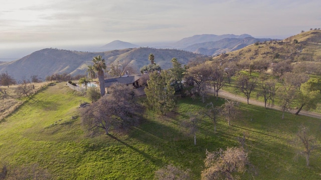 mountain view with a rural view