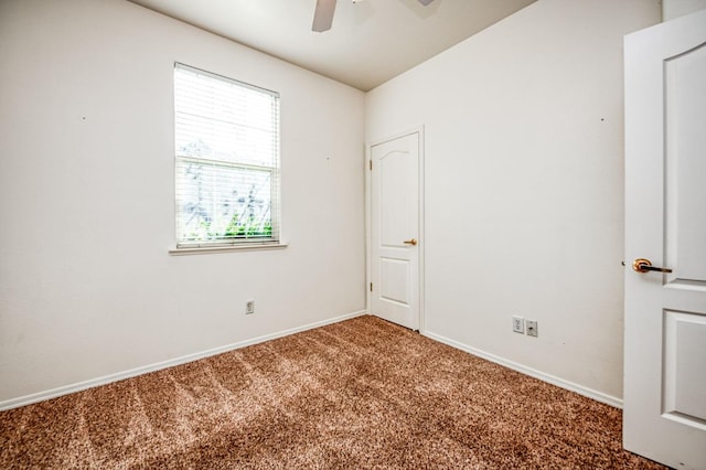 view of carpeted spare room