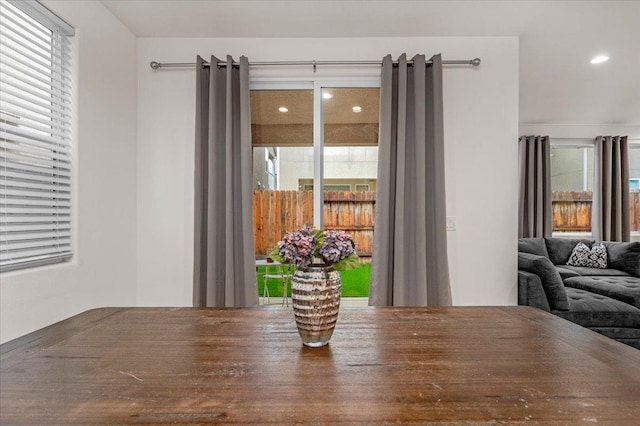 view of dining area