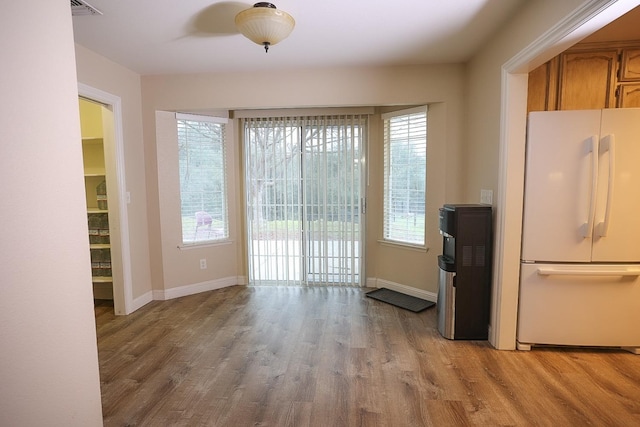 interior space featuring light hardwood / wood-style floors and a healthy amount of sunlight