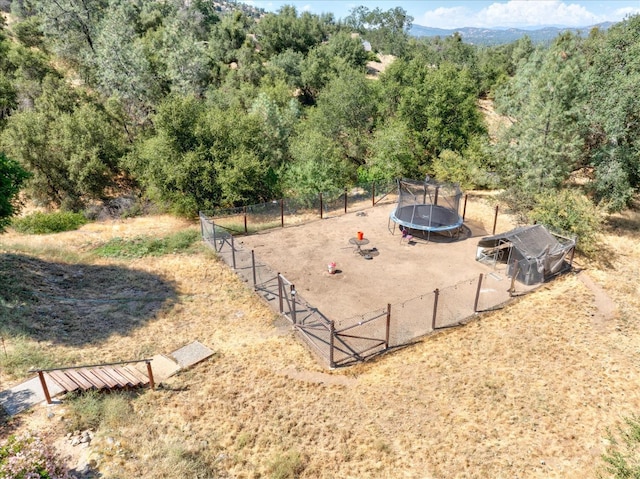 exterior space with a trampoline