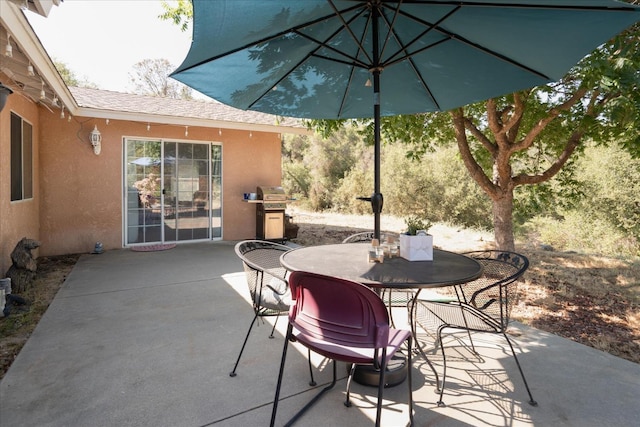 view of patio with grilling area