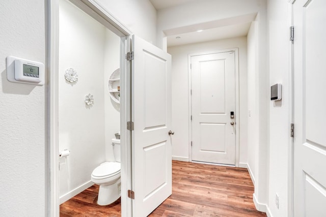 hall featuring light hardwood / wood-style floors