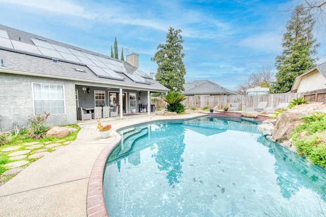 view of pool with a patio