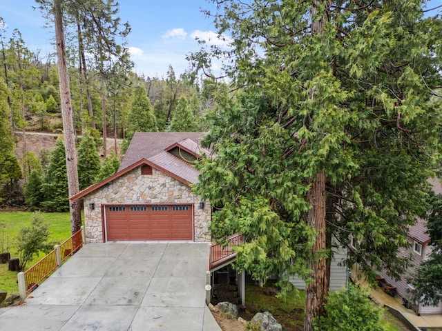 view of front of home featuring a garage