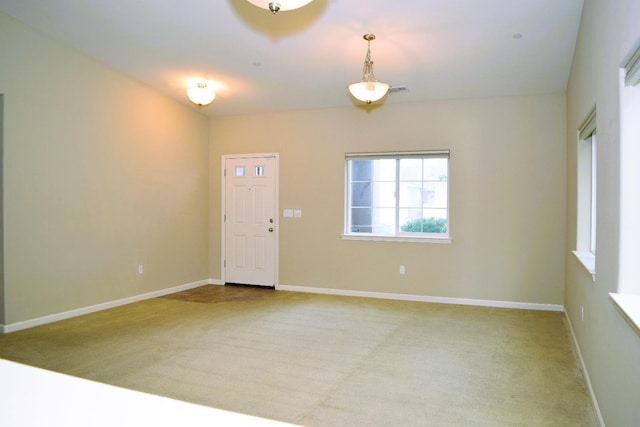 view of carpeted entryway