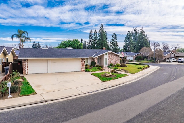 ranch-style home with a garage