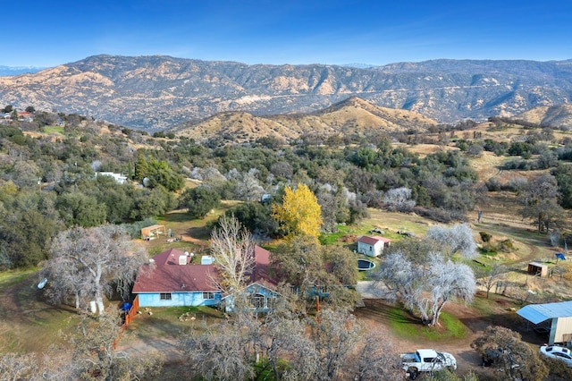 aerial view featuring a mountain view