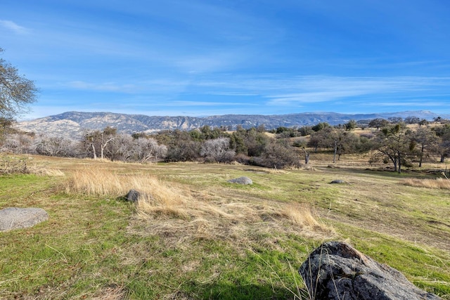 property view of mountains with a rural view