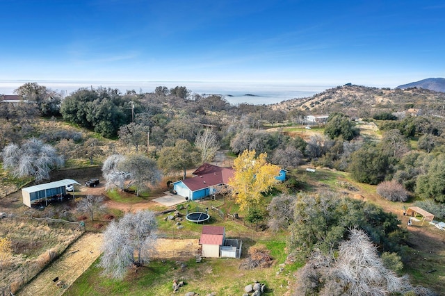 bird's eye view featuring a mountain view