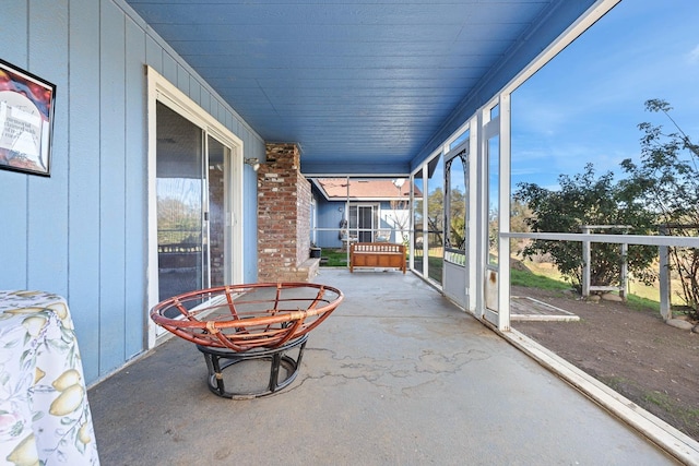 view of sunroom / solarium