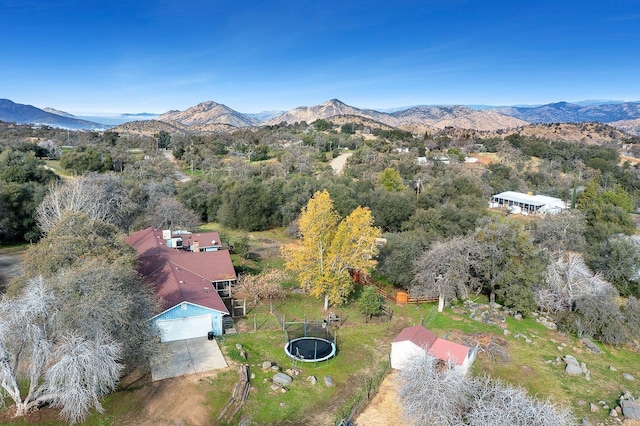 bird's eye view featuring a mountain view