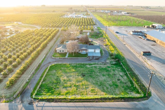 drone / aerial view with a rural view