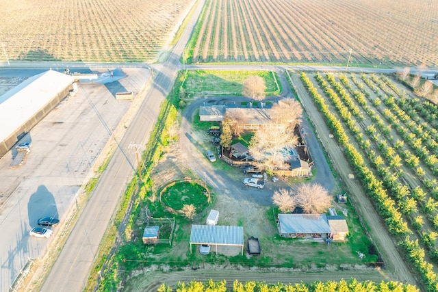 drone / aerial view with a rural view