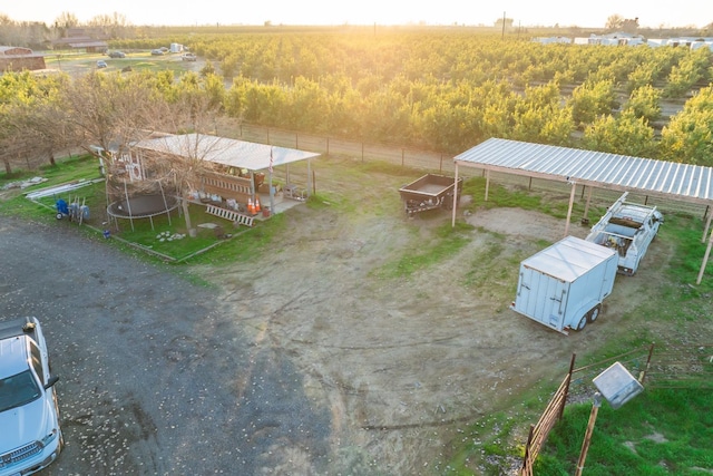 bird's eye view featuring a rural view