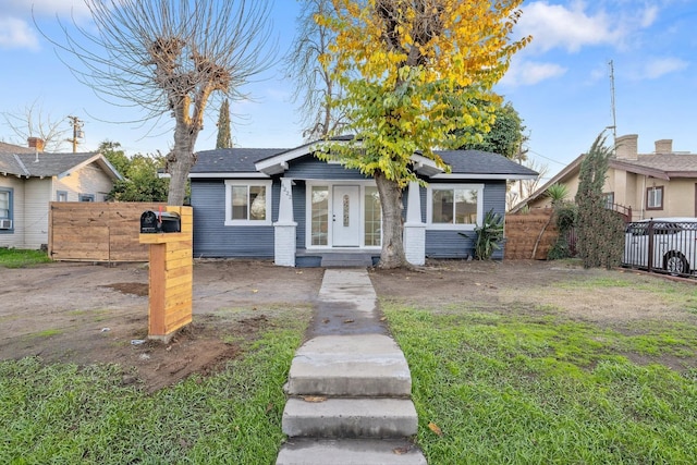 view of bungalow-style home