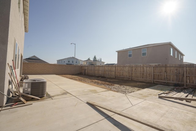 view of patio / terrace featuring central AC