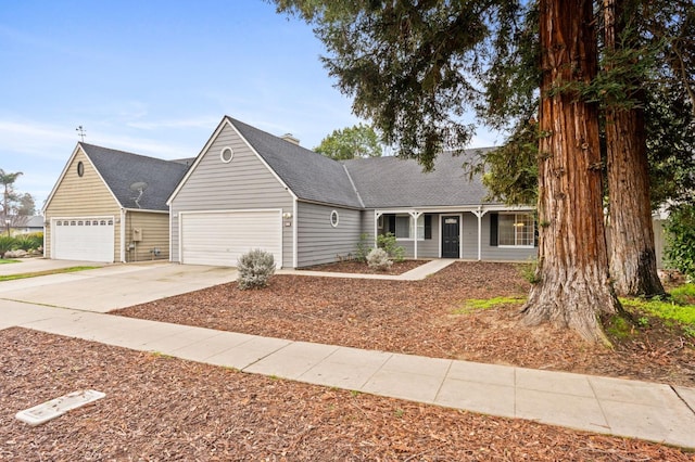 view of front facade with a garage