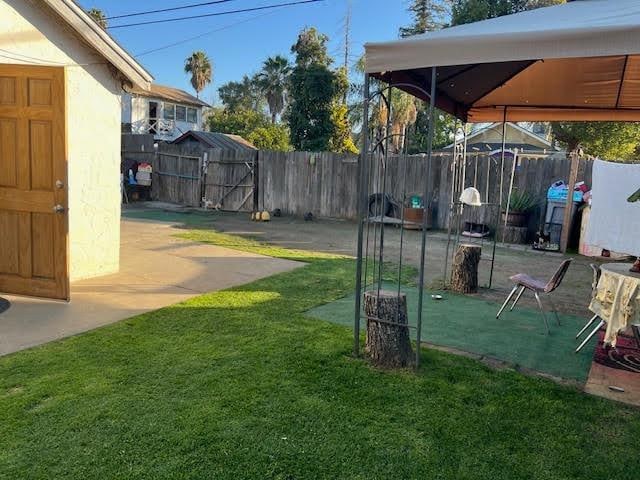 view of yard featuring a gazebo