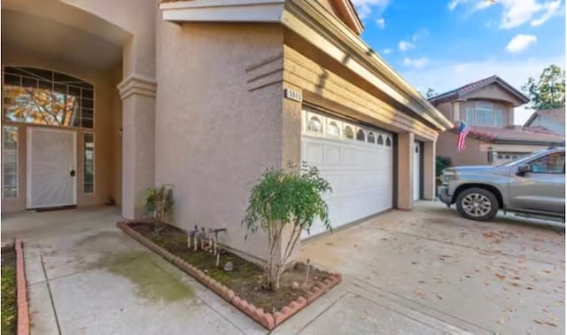 view of home's exterior featuring a garage