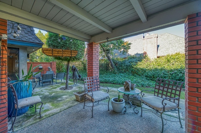 view of patio with fence