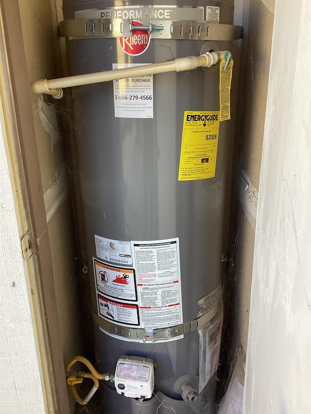 utilities featuring strapped water heater