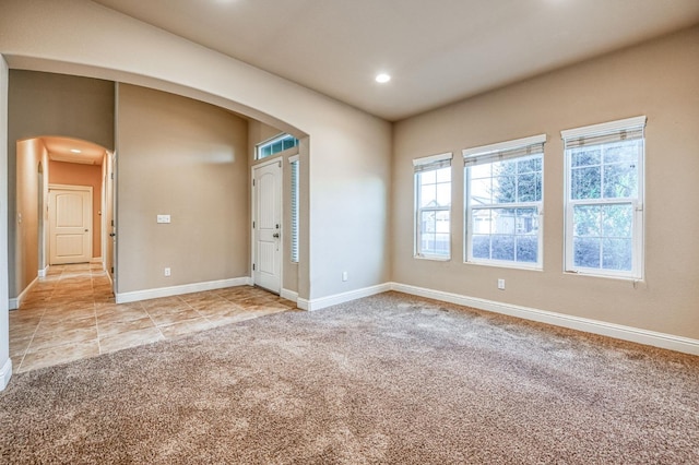 view of carpeted empty room