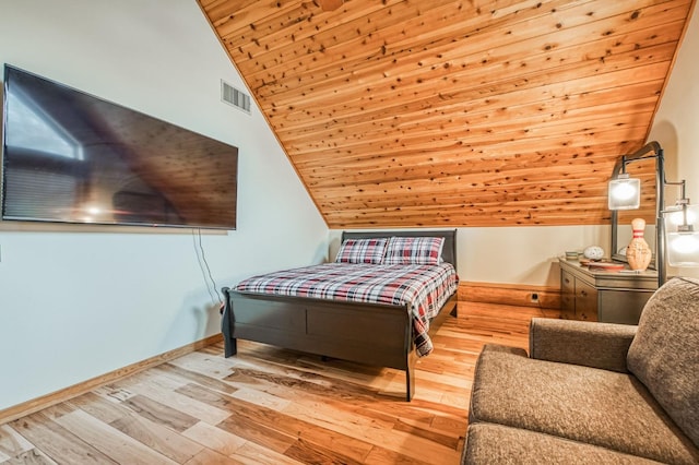 12755 Rusty Spur Ln, Clovis, CA 93619 - bedroom featuring vaulted ceiling, wood ceiling, wood finished floors, and baseboards