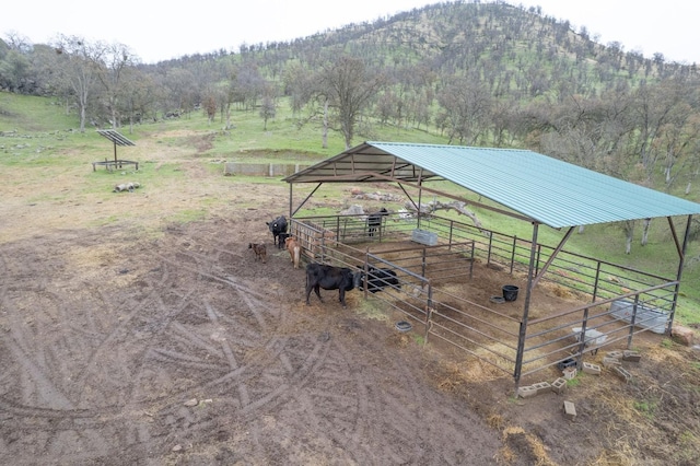 12755 Rusty Spur Ln, Clovis, CA 93619 - view of property's community with a rural view, a carport, a mountain view, and an exterior structure