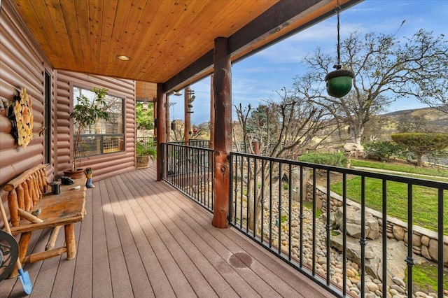 view of wooden terrace