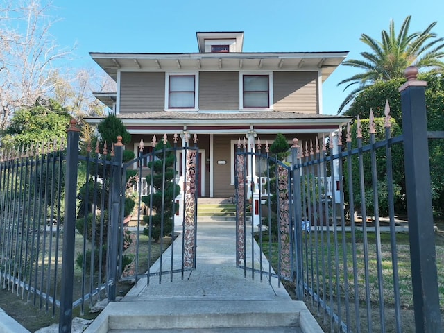 view of italianate house