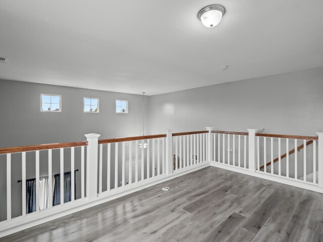 empty room featuring hardwood / wood-style flooring