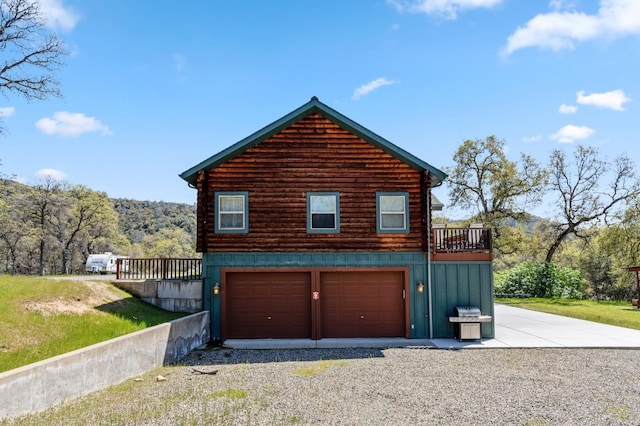 view of home's exterior featuring a garage