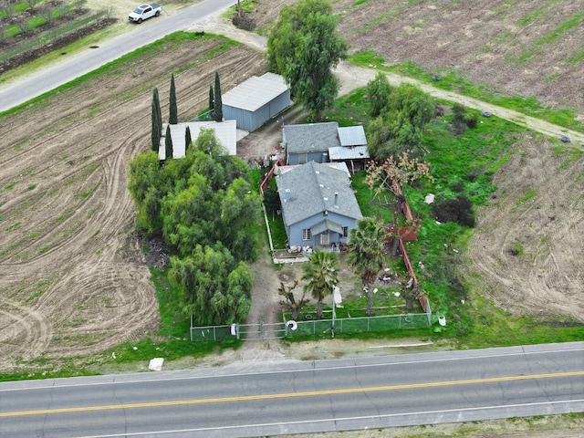 aerial view with a rural view