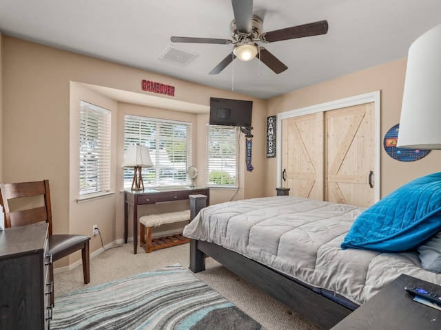 28899 Limestone Way, Coarsegold, CA 93614 - carpeted bedroom with baseboards and a ceiling fan