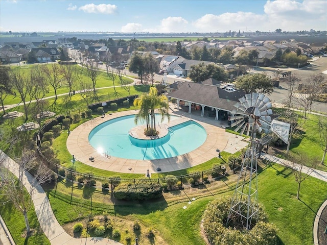 birds eye view of property