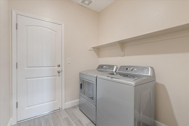 laundry area featuring washer and dryer