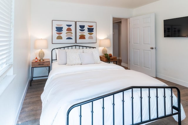 bedroom featuring hardwood / wood-style floors