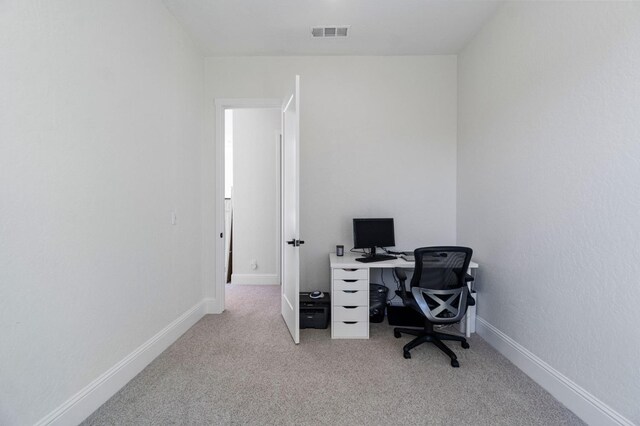 view of carpeted office