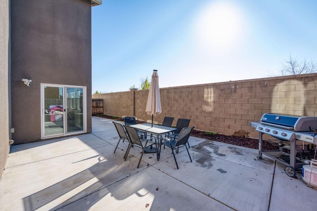 view of patio / terrace featuring area for grilling