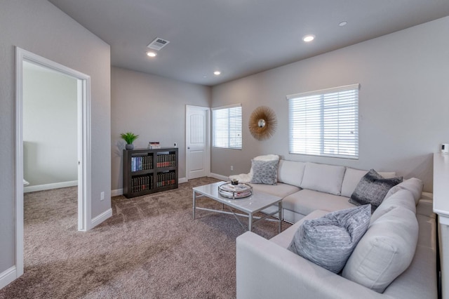 view of carpeted living room