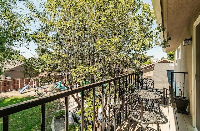 view of balcony