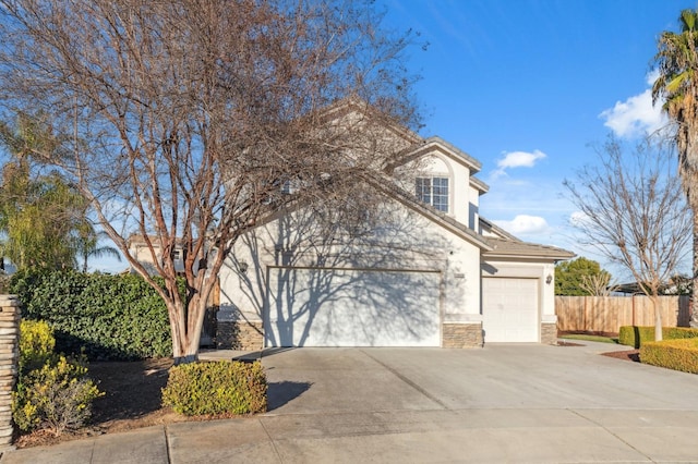 view of front of home featuring a garage